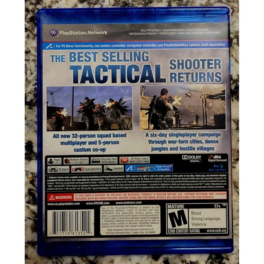 SOCOM 4: U.S. Navy SEALs (Sony PlayStation 3 PS3, CIB, TESTED, MANUAL, FAST SHIP